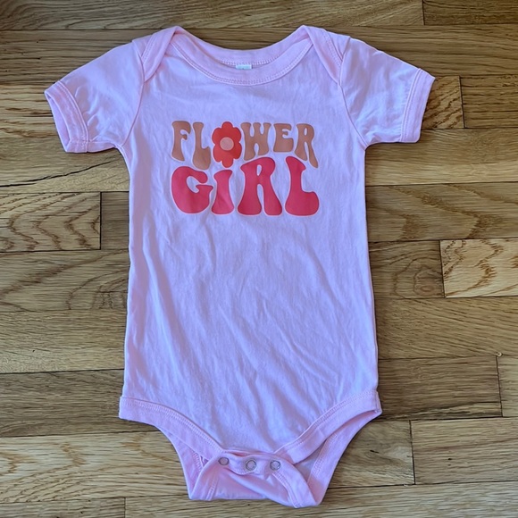 Custom Flower Girl Onesie - Picture 1 of 3